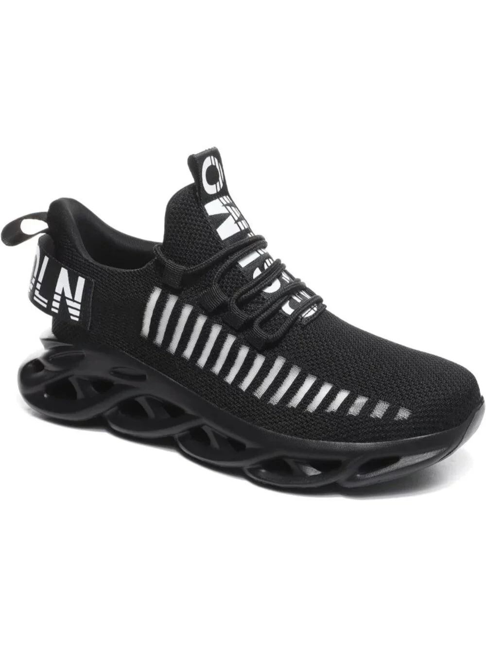 🆕Men's Dark Black Slip on Breathable Walking Shoes Ultra Lightweight Casual